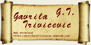 Gavrila Trivičević vizit kartica
